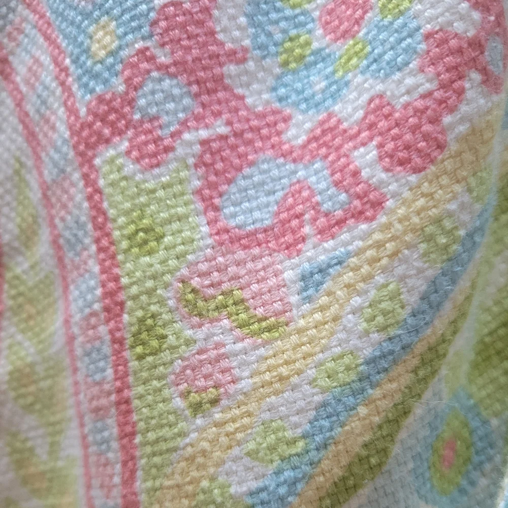 Queen duvet Custom Paisley Heavy fabric Pink green blue FIRM PRICE